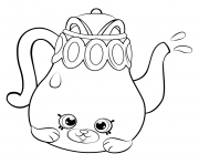 Printable Petkins Tea Pot from Season 5 shopkins season 5 coloring pages