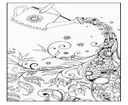 Printable adult magical watering can coloring pages