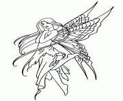 flying cartoon fairy with wings 
