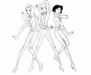 Printable team totally spies coloring pages