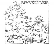 December tree kids gifts