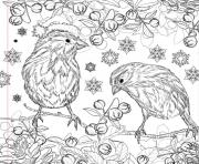 Printable christmas design adult coloring pages