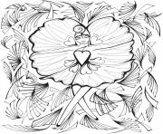 Printable Creative Haven Fanciful Faces Adults 3 coloring pages