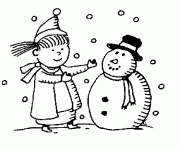 Printable christmas winter snowman a4ab coloring pages