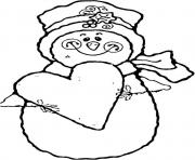 Printable heart and snowman s to print a1c1 coloring pages