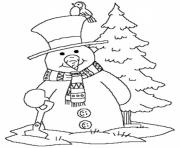 Printable snowman winter s free369d coloring pages
