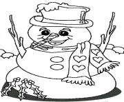 Printable big smile from snowman sc410 coloring pages