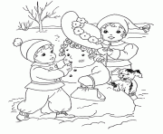 kids build snowman s to print 57db