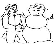Printable winter s snowman c65c coloring pages