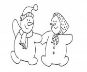 Printable couple snowman s for kids 09d6 coloring pages