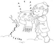 Printable winter s making snowman a00e coloring pages