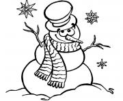 Printable smilling snowman sdc21 coloring pages