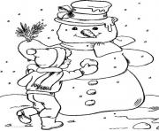 Printable snowman winter 82f4 coloring pages