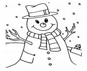 Printable smiling snowman s5a5d coloring pages