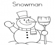 Printable christmas winter snowman free2d97 coloring pages