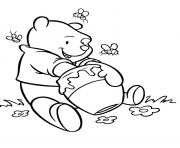 Printable pooh s delicious honeyfec2 coloring pages