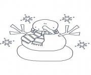 Printable winter snowman s58eb coloring pages