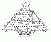 Printable adorable christmas tree coloring pages