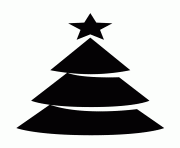 christmas tree with star topper silhouette