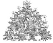 adult christmas tree with ornaments by mashabr