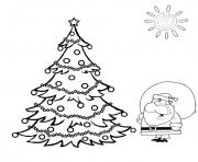 christmas tree and santa