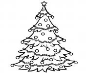 Printable christmas tree free coloring pages