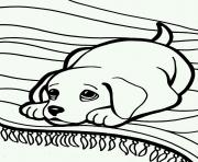 Printable cute sleepy dog 6ea7 coloring pages