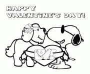 Printable snoopy and valentine dog coloring pages