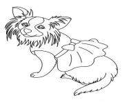 Printable a dog in a dress 342f coloring pages