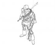 Printable deathstroke coloring pages