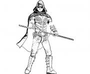 Printable robin arkham city coloring pages