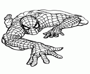 marvel comics spider man climbing coloring page