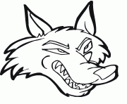Printable wolf head 3 coloring pages
