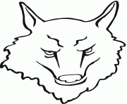 Printable wolf head 2 coloring pages