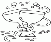 New Years Coloring Page 2 Wine Glasses