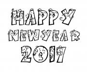 happy new year 2017 coloring pages