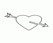 heart and arrow stencil