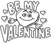 be mine valentine Valentines Day Coloring Page