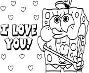 sponge bob i love you Valentine day
