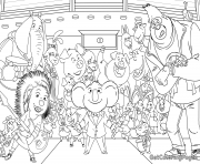 Sing Colouring Page
