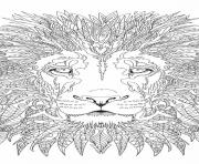 Printable lion adult coloring pages
