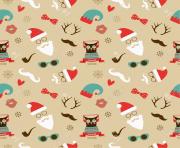 24477358 Vector Christmas Hipster Vintage Seamless Pattern Background Stock Vector