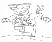 Printable lego police officer coloring pages