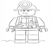 Printable lego miner police coloring pages