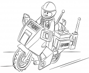 Printable lego moto police coloring pages