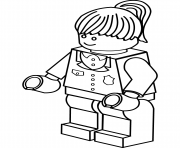 Printable lego police woman coloring pages
