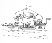 Printable lego pirate ship coloring pages