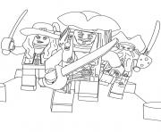 Printable lego pirates jack running coloring pages