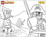 Printable lego pirates battles coloring pages