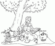 belle having picnic under the tree 30aa beauty and beast disney
